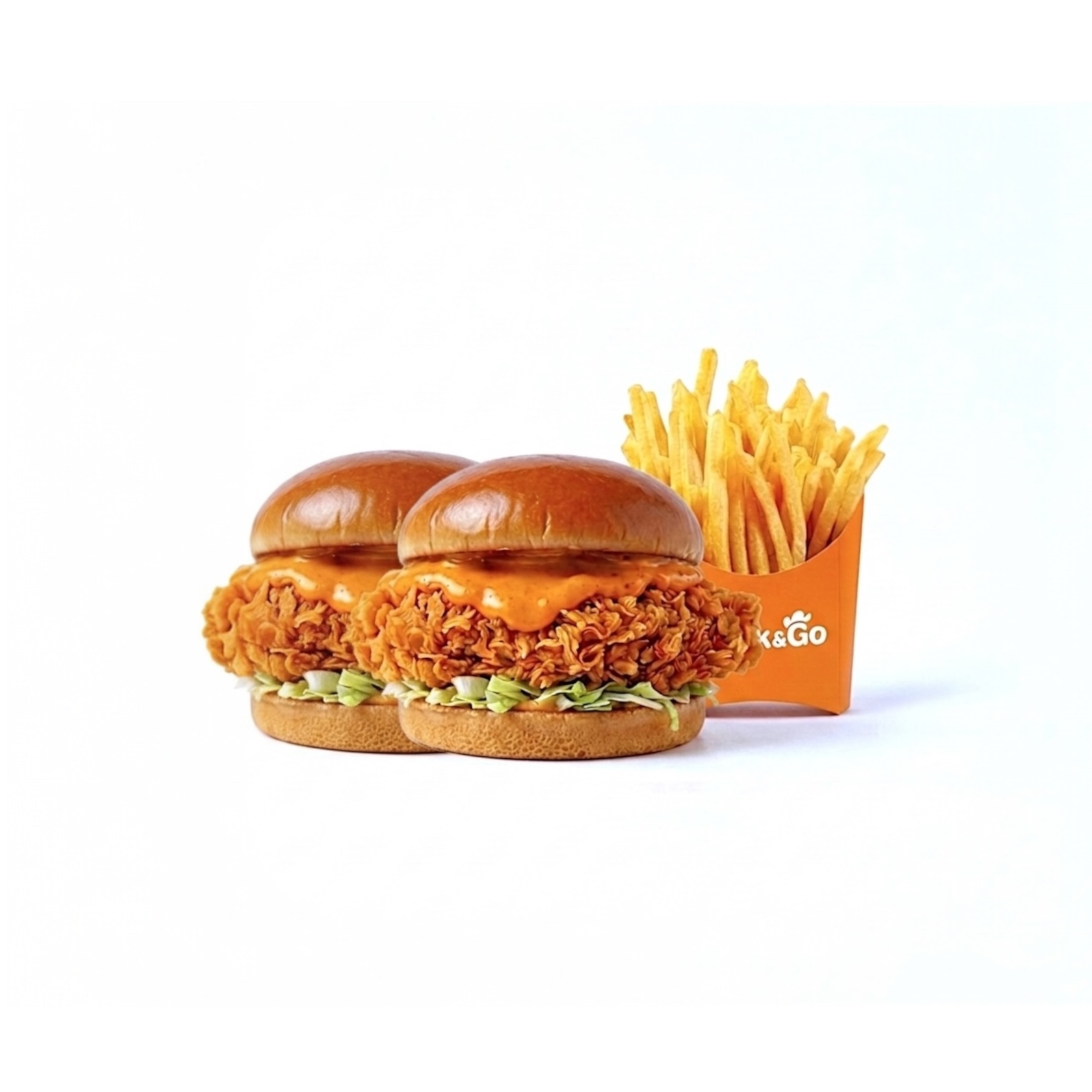 Double Burger Menu (2 Round Zinger Burgers, 1 Small Fries)